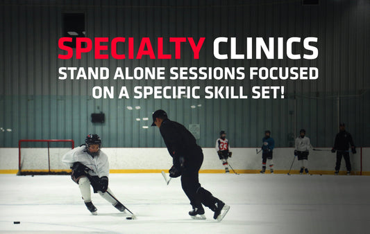 Specialty Clinic - Angling and Lateral Movement. Skating and positioning for puck retrieval and body contact. 2 programs starting Aug 12 and August 14